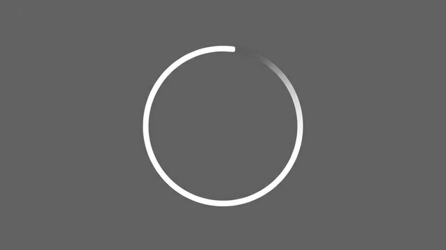 Minimal circular loading animation in flat vector style. Clean UI motion graphic with smooth rotation and seamless loop for apps and interfaces.