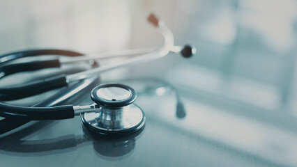 Stethoscope on the doctor's desk