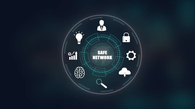 Safe network security and cloud data protection, Cyber security infrastructure, Digital information guard, Advanced encryption and private network safety.