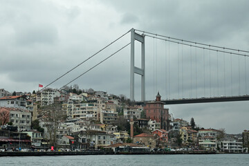 Fototapeta premium Istambul from the sea at Bosphorus