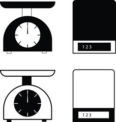 A professional weighing machine for a business  symbol in this vector illustration 