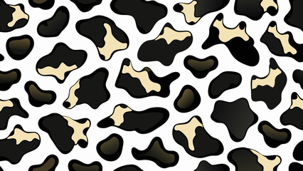 Fototapeta premium Abstract black and white animal print seamless pattern, tribal design for textiles and wallpapers