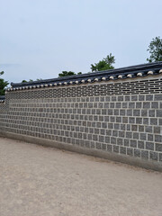 This is a traditional Korean stone wall.