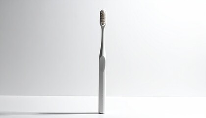 Minimalist toothbrush on a light surface
