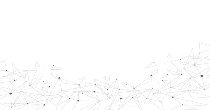 Geometric mesh lines on a white background. Triangle pattern. Geometric abstract background with simple Triangle elements.