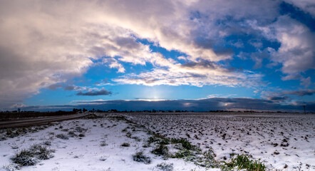  Snowy Fenland Scene Just