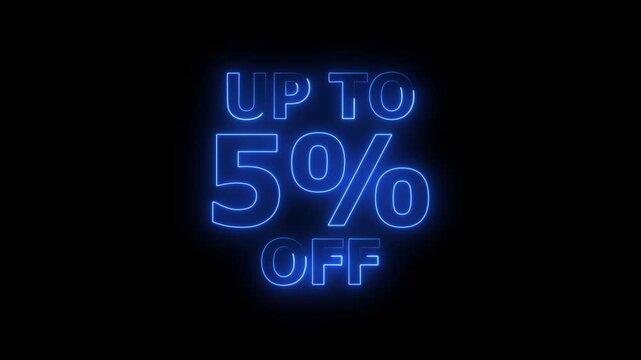Neon 5 percent off sale discount. Up to 5 off neon light sign.