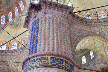 The Blue Mosque, (Sultanahmet Camii), Istanbul, Turkey.