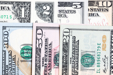 Closeup of American Dollar a business background