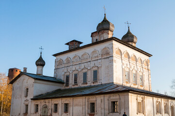 Veliky Novgorod, Russia. Resurrection Cathedral of Derevyanitsky monastery in Veliky Novgorod surroundings