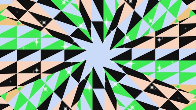 Abstract Geometric Pattern Footage Video, Kaleidoscope Effect, Modern Design, Graphic Motion Background