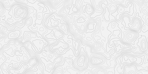 Obraz premium Elegant Contour Mapping Background Featuring Smooth Elevation Relief Modern Terrain Line Pattern with Minimal White Design