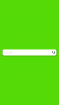 Animation of Searching bar on green background. Full HD. 4K