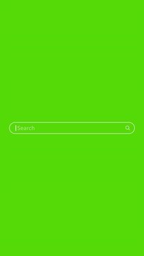 Animation of Searching bar on green background. Full HD. 4K