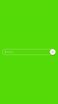 Animation of Searching bar on green background. Full HD. 4K