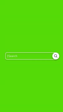 Animation of Searching bar on green background. Full HD. 4K