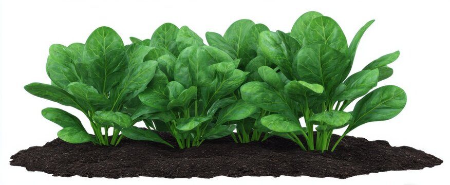 vibrant spinach patch boasts lush greens thriving in rich soil showcasing healthy vegetable growth