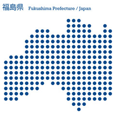 イラスト素材：日本地図　福島県ベクターイラストマップ	