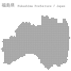 イラスト素材：日本地図　福島県ベクターイラストマップ	