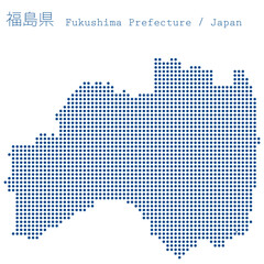 イラスト素材：日本地図　福島県ベクターイラストマップ	
