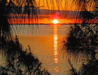 cloudy sunset over the ocean