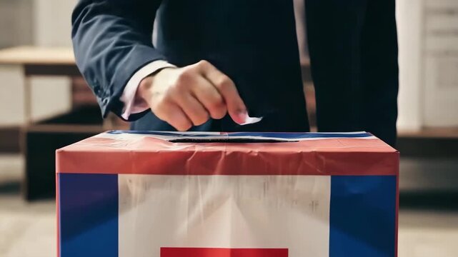 France elections close-up. selective focus
