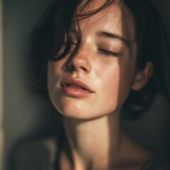 Outdoor portrait with warm evening light