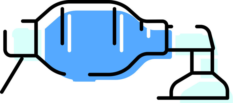 Bag valve mask, a manual resuscitator, showing critical equipment used for providing artificial ventilation and breathing support during emergency first aid situations