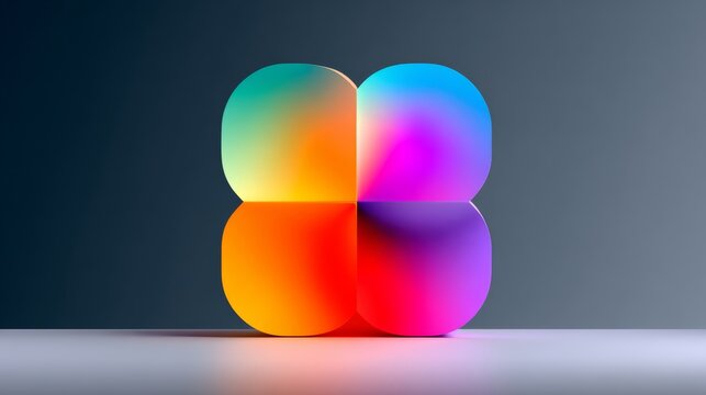 Colorful abstract logo design for Chromaflow image manipulation tool featuring vibrant gradients and smooth curves, set against a dark background for contrast and visual impact