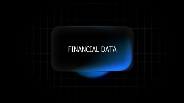 Financial Data Glass Button Animation