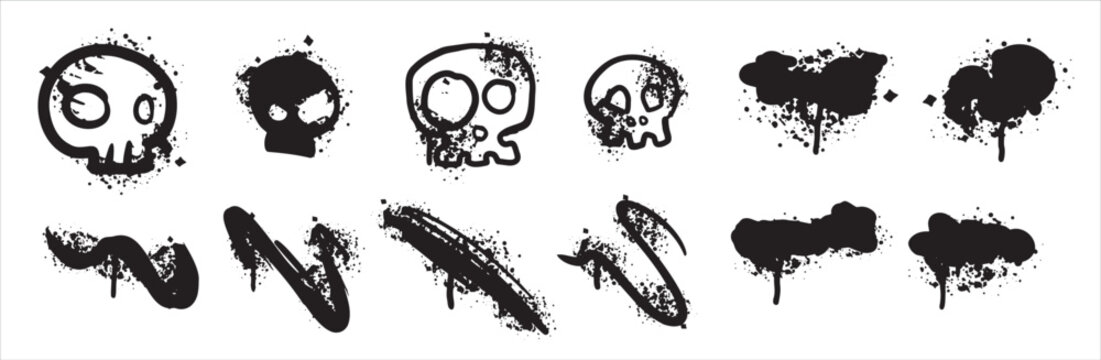  graffiti spray print ink paint spot brush stain drop art 