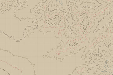Subtle Beige Topographic Terrain Map Vector Texture