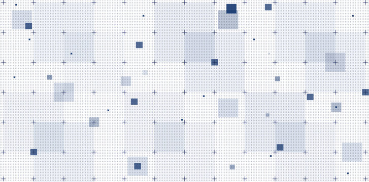 A clean, minimalist white grid background featuring a precise technical overlay of fine light-gray lines and small intersecting crosshairs.