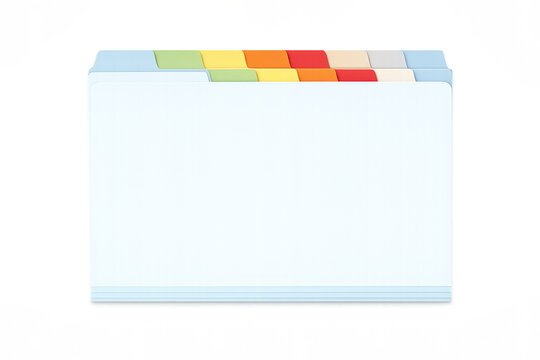 Organized file folders with colored tabs on gradient background