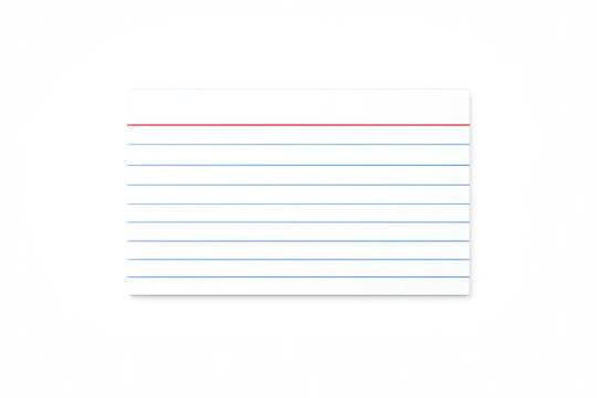 Blank index card with lines and glowing highlight on subtle gray background