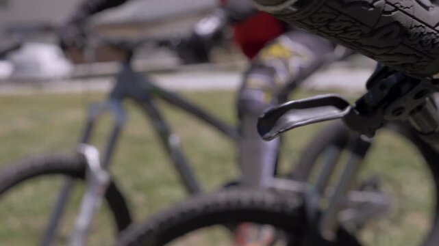 Gros plans &eacute;l&eacute;ments de v&eacute;lo