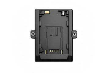 Obraz premium Detailed electronic device slot with screws and connectors in tech style design