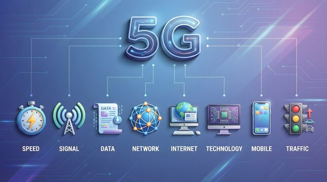 5g network technology icons