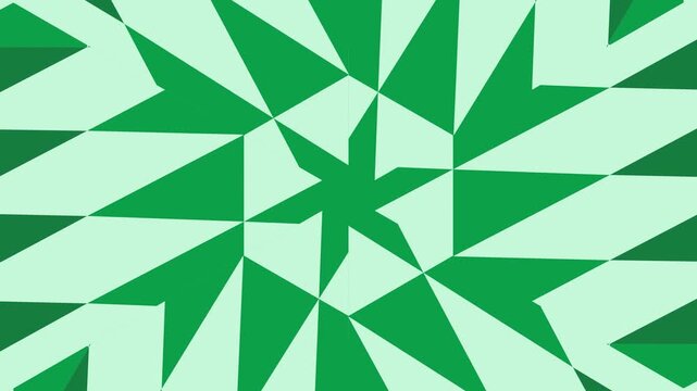 Green Geometric Pattern Animation Background.