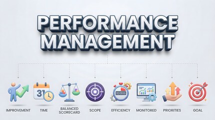 Obraz premium performance management concept with icons