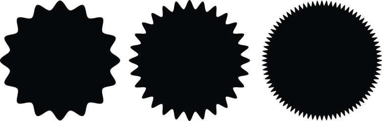 Starburst shapes black white background geometric