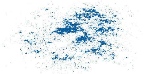 An abstract blue background features flowing ink splashes and transparent liquid droplets that blend clean design with a grunge paint texture and a sense of motion