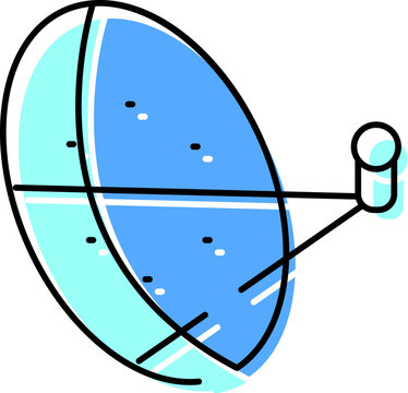 Satellite dish illustrating a modern technology concept, providing worldwide communication, broadcasting, and receiving digital signals for telecommunication, internet, and television