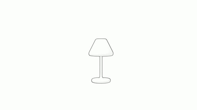 Table Lamp Line Art Illustration