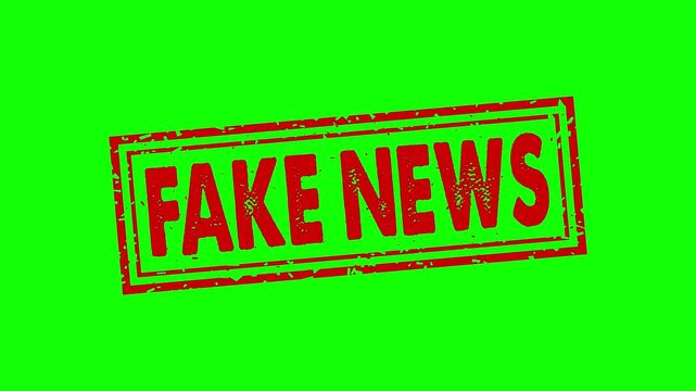 Fake news rubber stamp animation. fake news texture text Up to down motion graphics. stamp zooming and hit effect 4k video.