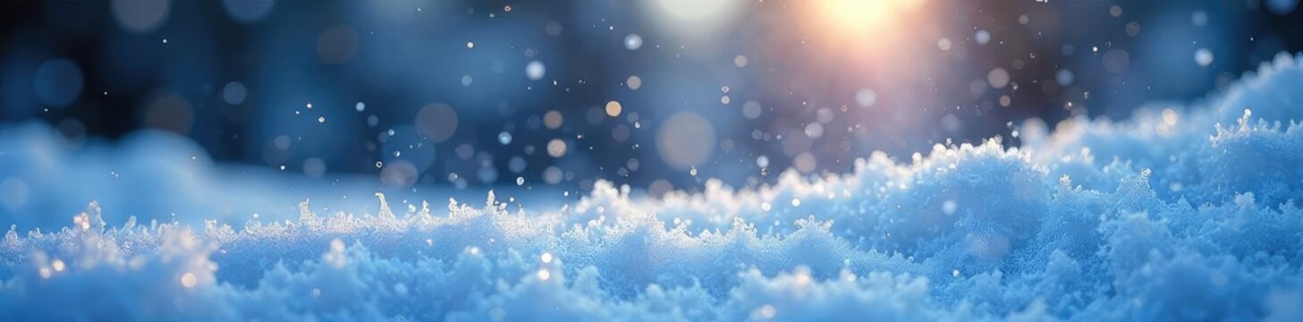 Astonishing spectacle of ice crystals falling like snow, creating a mesmerizing winter wonderland Frozen precipitation, icy flakes, ethereal beauty, cold weather phenomenon , blizzard, icy