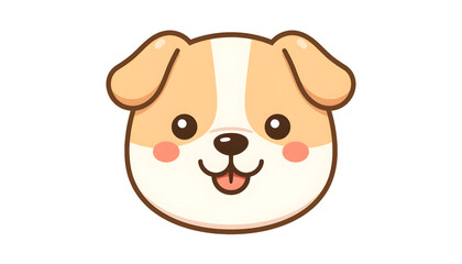 Fototapeta premium Cute cartoon puppy isolated on transparent background PNG, ideal for children’s design, mascot branding, and playful illustration concepts.