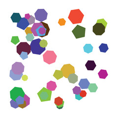 Colorful hexagons pattern, geometric shapes, for background or texture, vector illustration