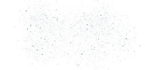 Naklejka premium Blue fine particles spray and dust speckles scattered on white background