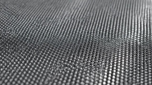 Detailed, undulating metallic surface texture with a repeating pattern